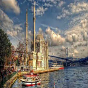 The Maiden's Tower at sunset, Istanbul